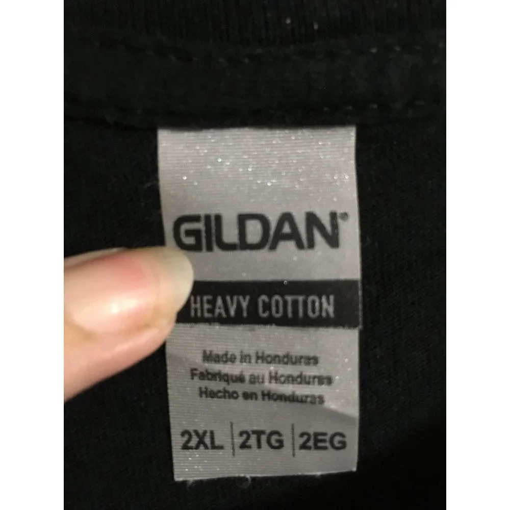 Gildan Colorful Flag LGBTQ Casual Unisex 2XL Black Shirt